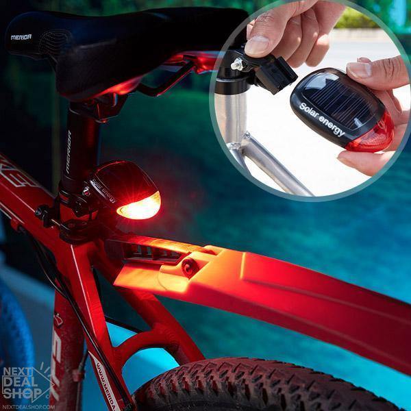 Luz Traseira Para Bicicleta Movida á Energia Solar